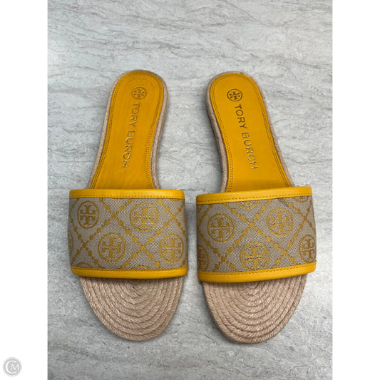 Sandals Designer By Tory Burch In Yellow, Size: 9.5