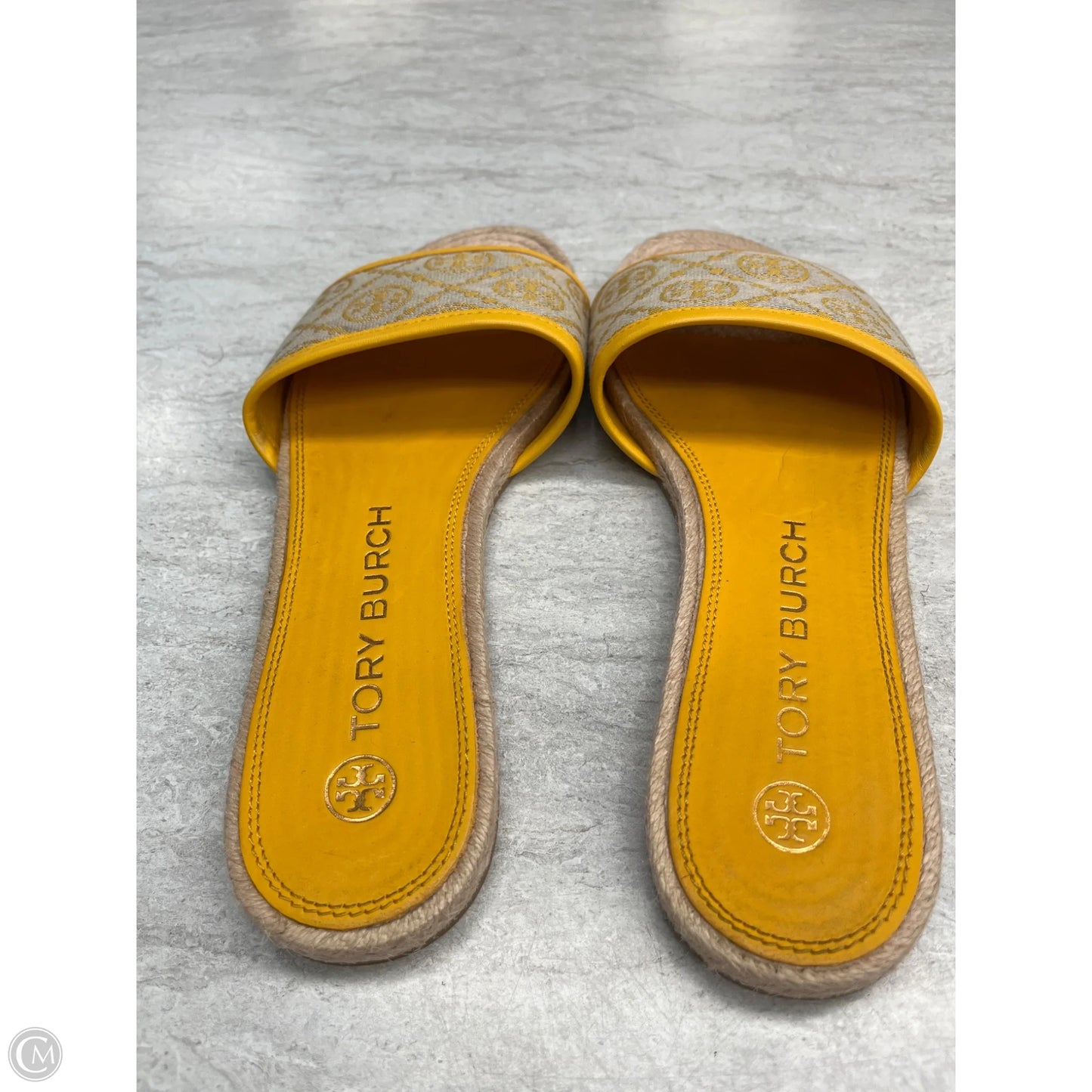 Sandals Designer By Tory Burch In Yellow, Size: 9.5
