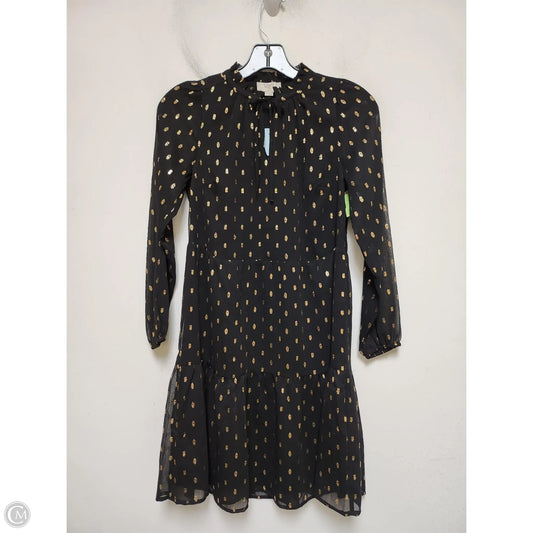 Dress Casual Short By Loft In Black & Gold, Size: Xxs