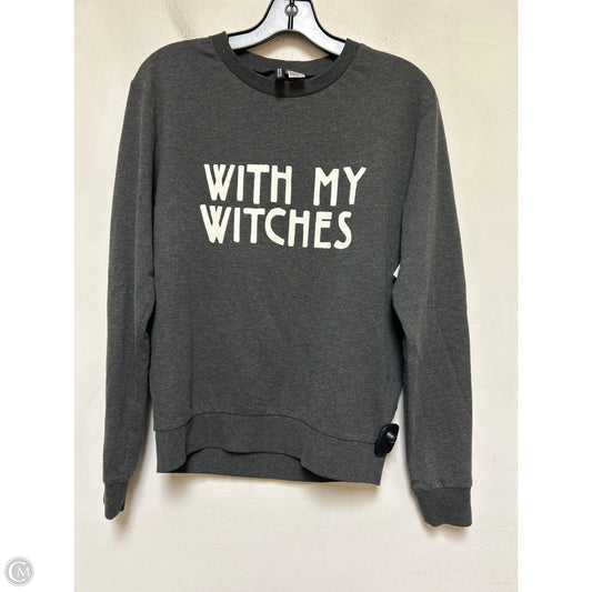 Top Long Sleeve Basic By Divided In Grey, Size: S