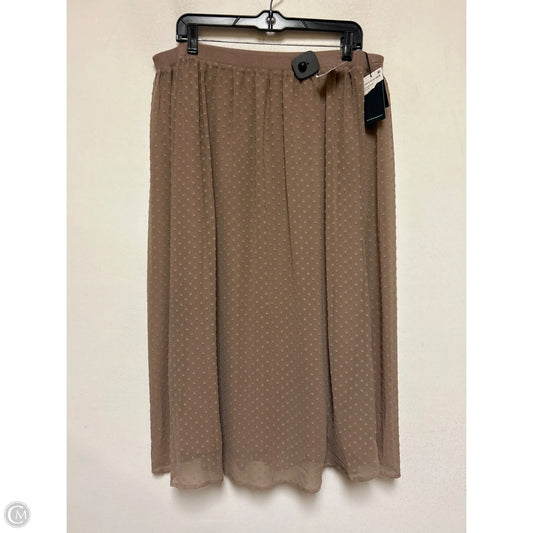 Skirt Maxi By Adrianna Papell In Brown, Size: Xl