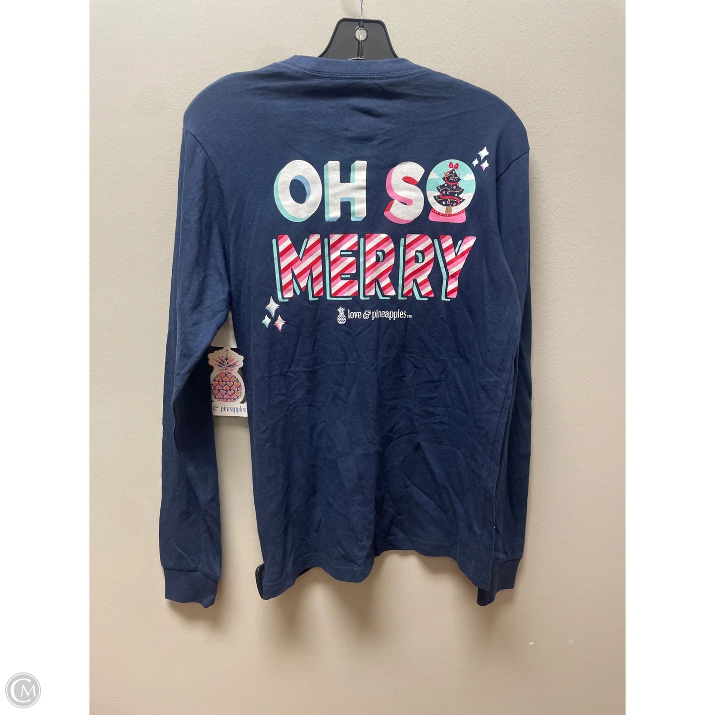 Top Long Sleeve Basic By Clothes Mentor In Blue & Pink, Size: S