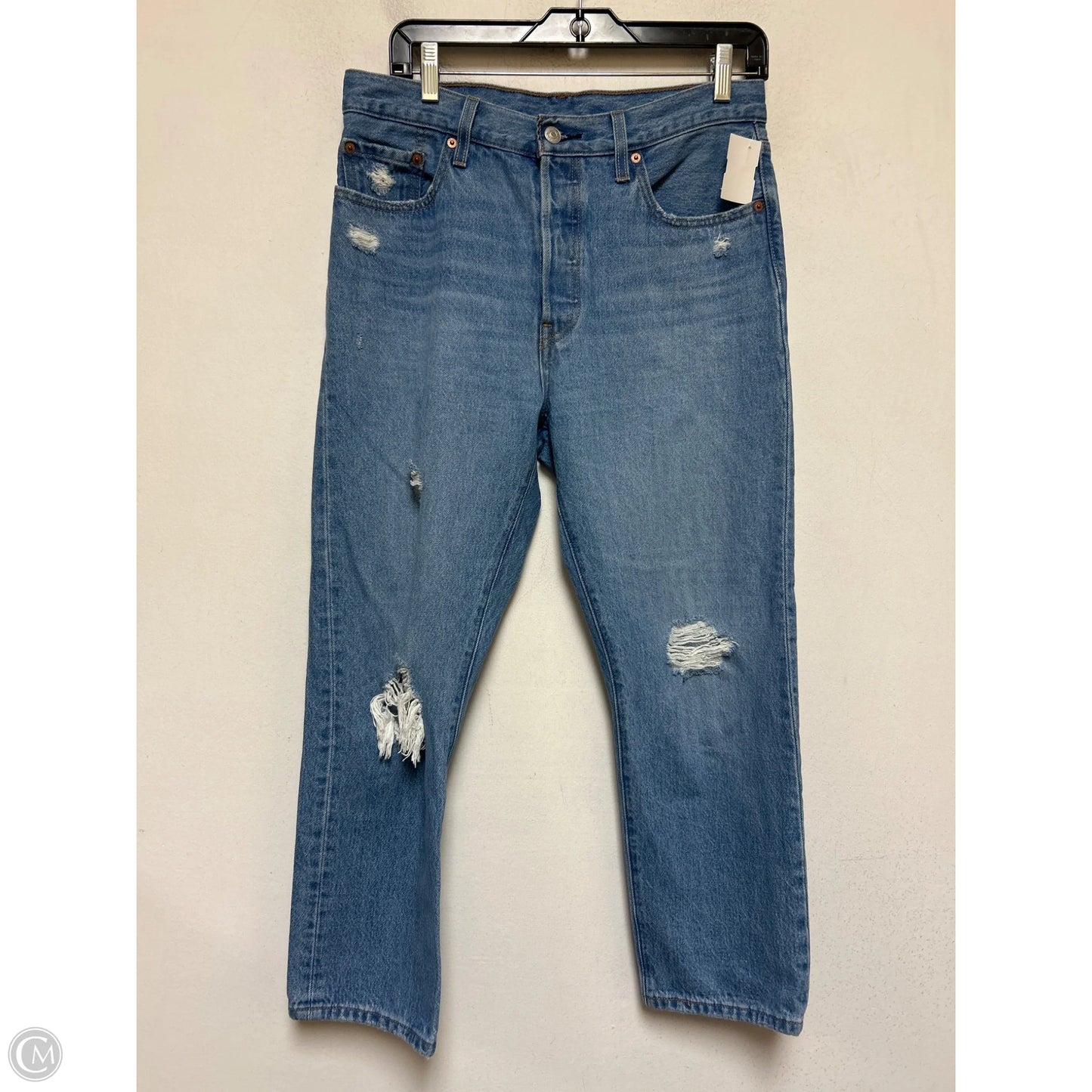 Jeans Straight By Levis In Blue Denim, Size: 6