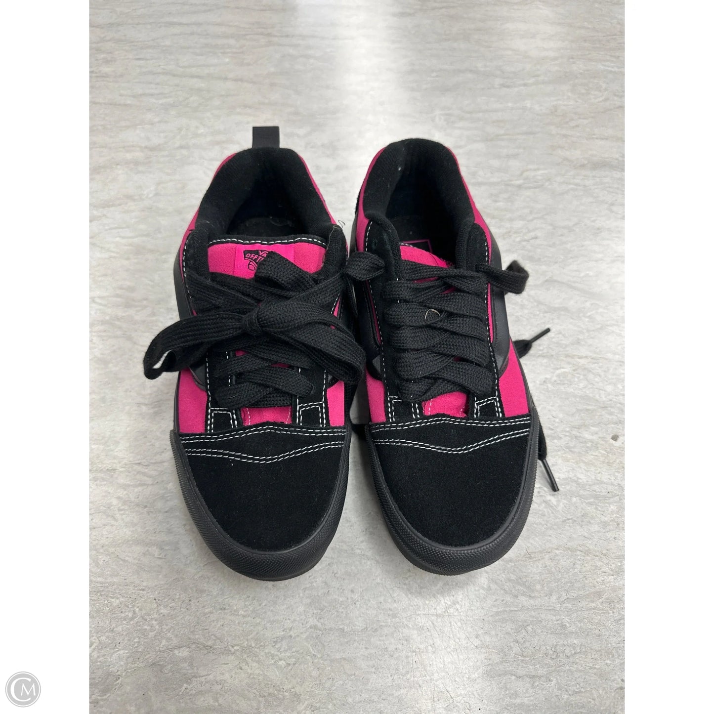 Shoes Sneakers Platform By Vans In Black & Pink, Size: 8