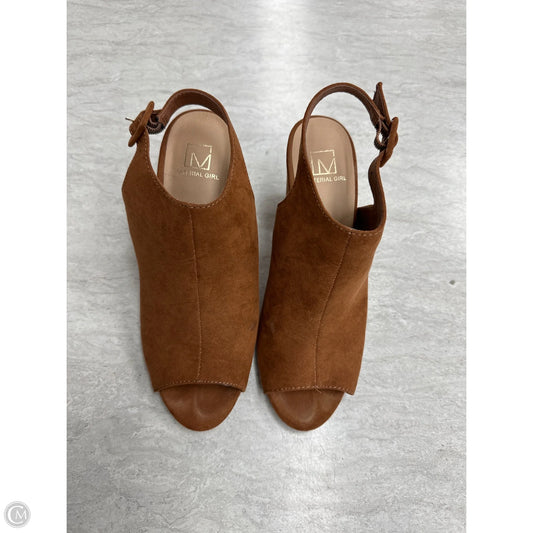 Shoes Heels Block By Material Girl In Brown, Size: 6.5