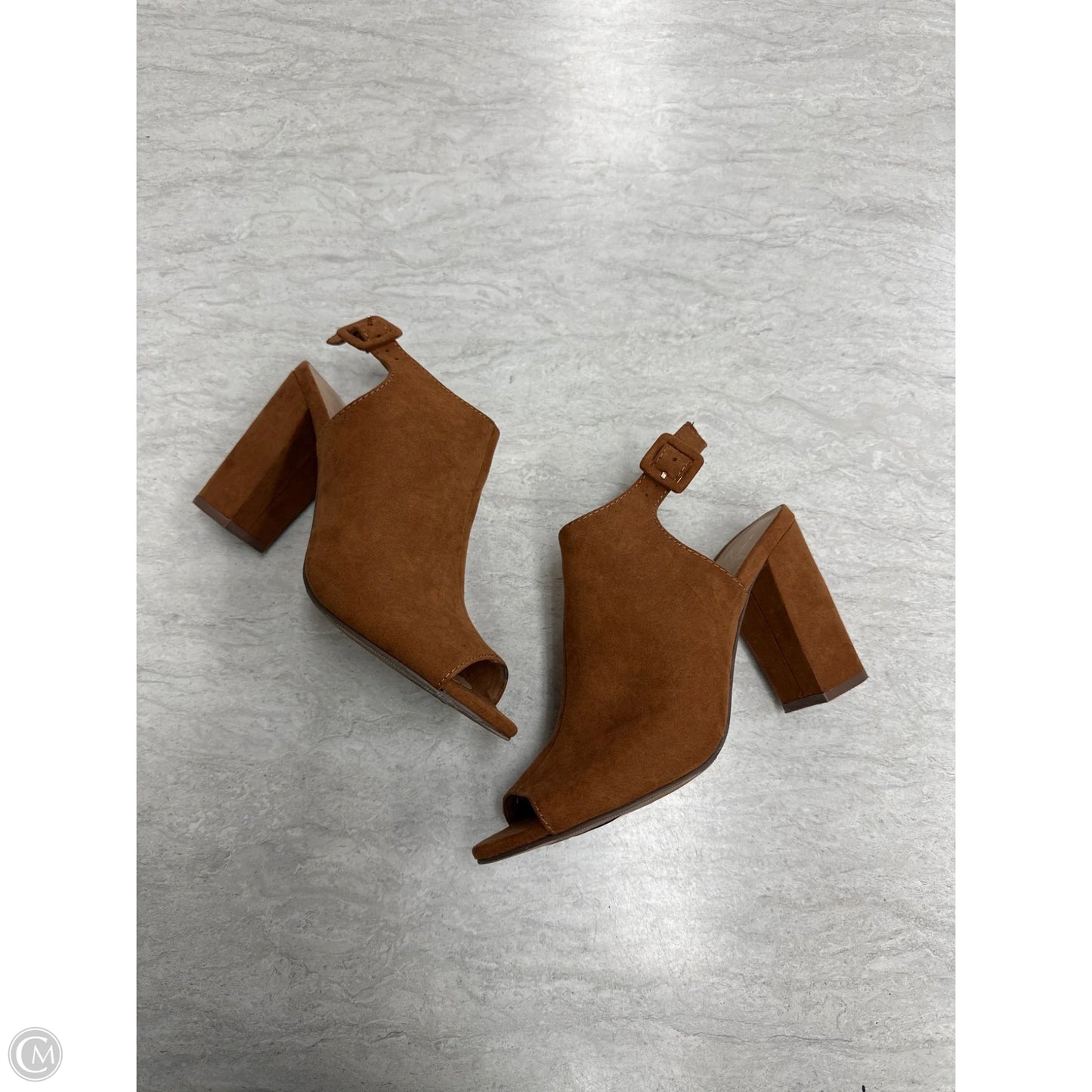 Shoes Heels Block By Material Girl In Brown, Size: 6.5