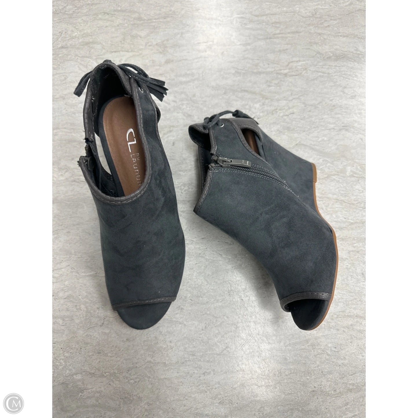Shoes Heels Wedge By Cl By Chinese Laundry In Grey, Size: 6.5