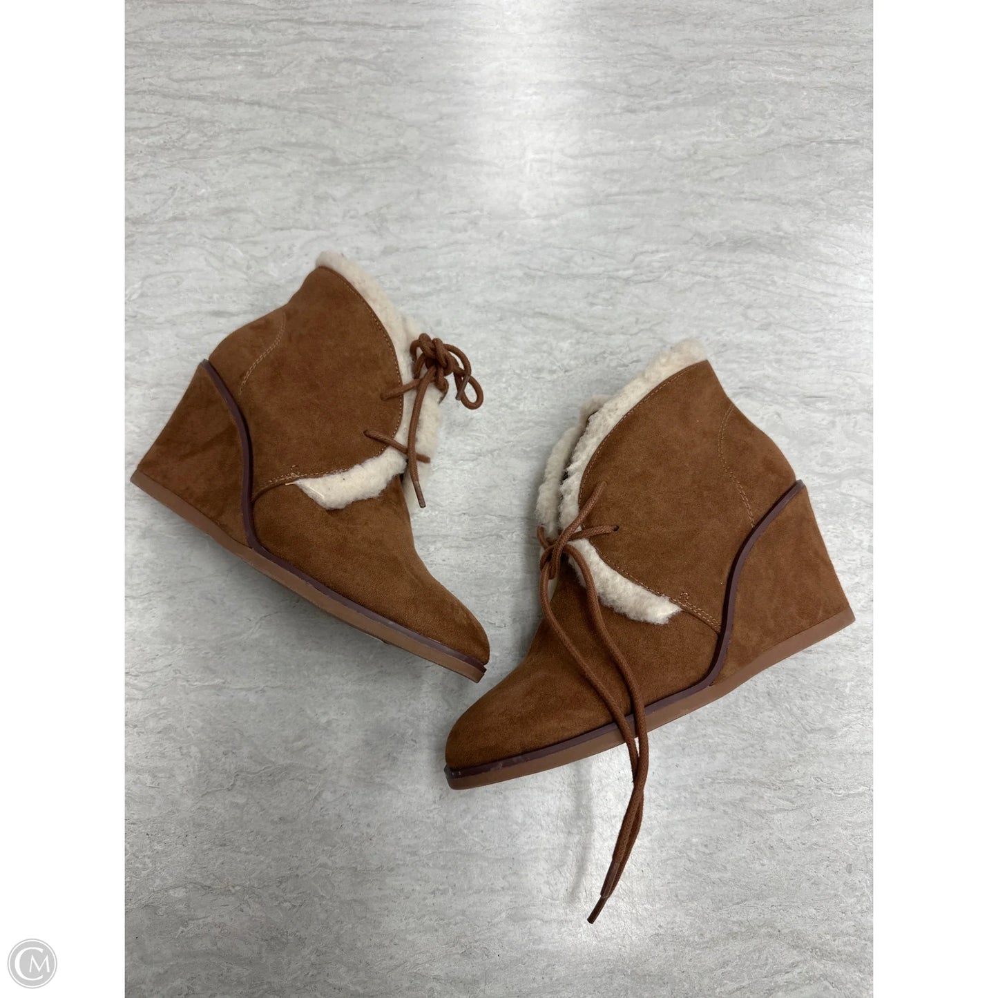 Shoes Heels Wedge By Universal Thread In Brown, Size: 6.5