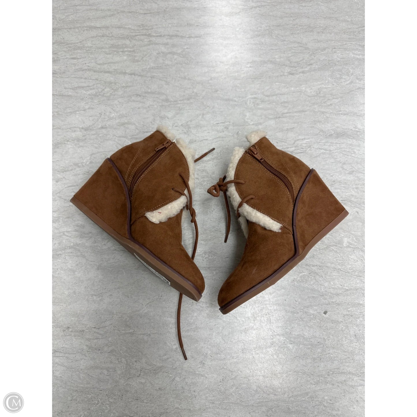 Shoes Heels Wedge By Universal Thread In Brown, Size: 6.5