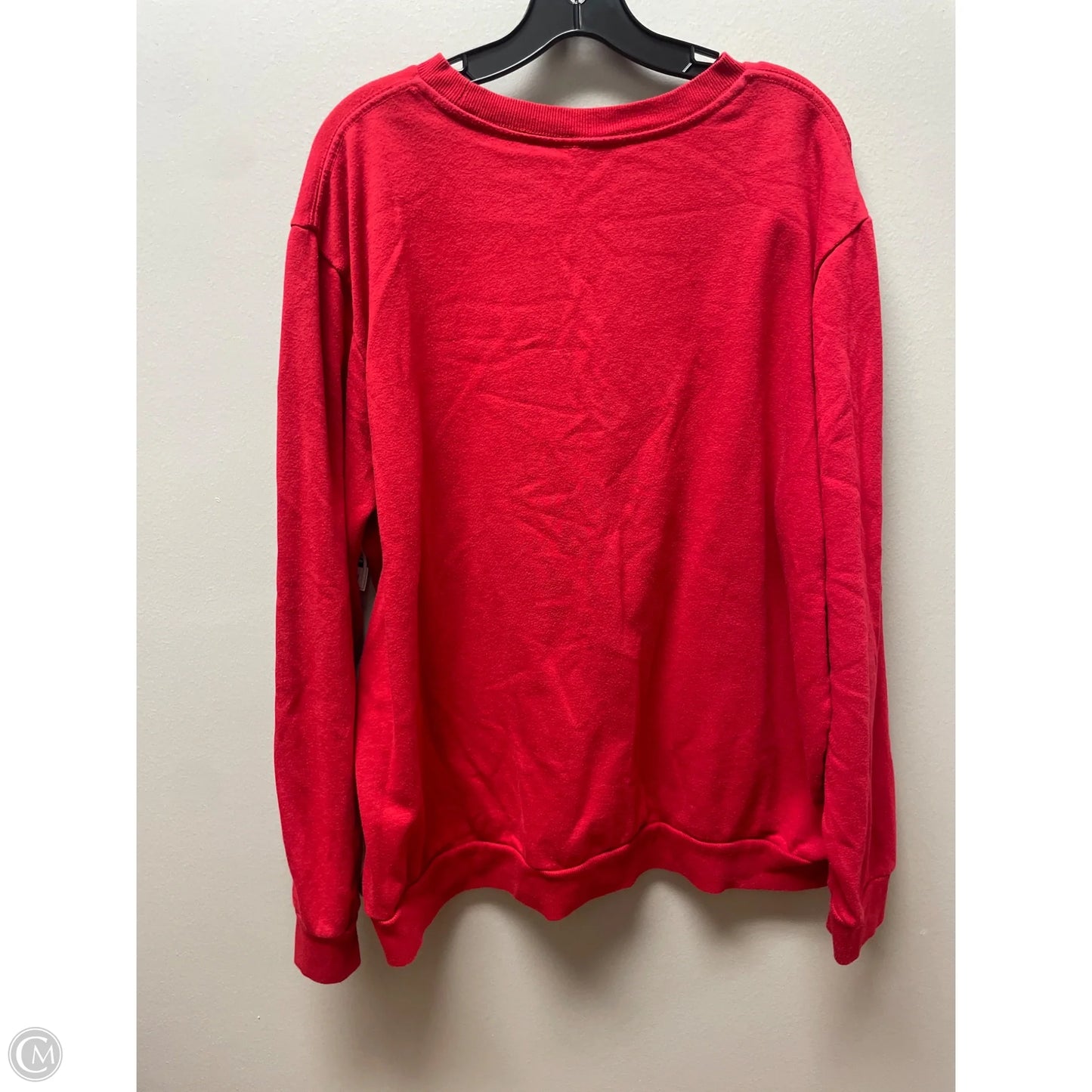 Sweatshirt Crewneck By Clothes Mentor In Red & White, Size: Xxl