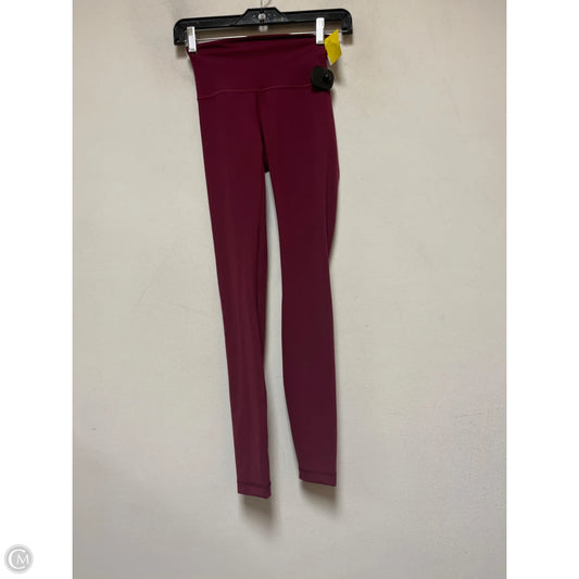 Athletic Leggings By Lululemon In Maroon, Size: 2