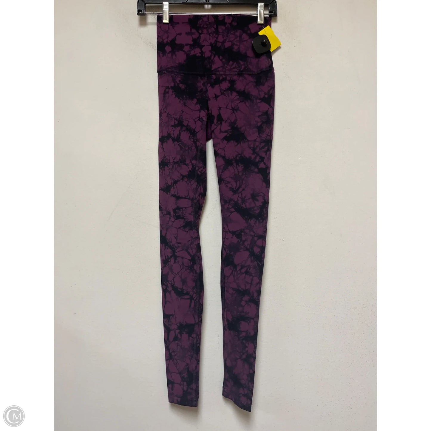 Athletic Leggings By Lululemon In Black & Purple, Size: 4
