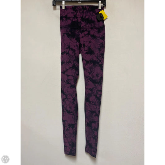 Athletic Leggings By Lululemon In Black & Purple, Size: 4