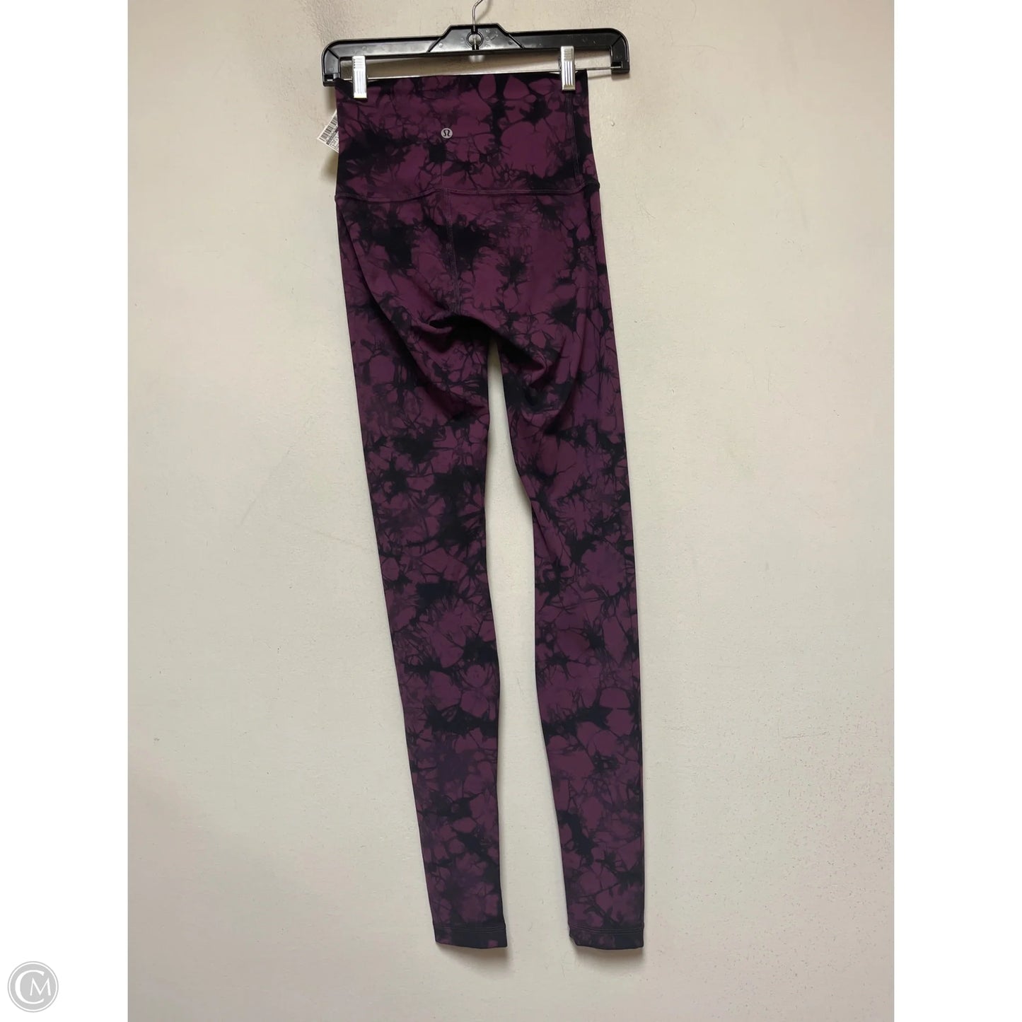 Athletic Leggings By Lululemon In Black & Purple, Size: 4