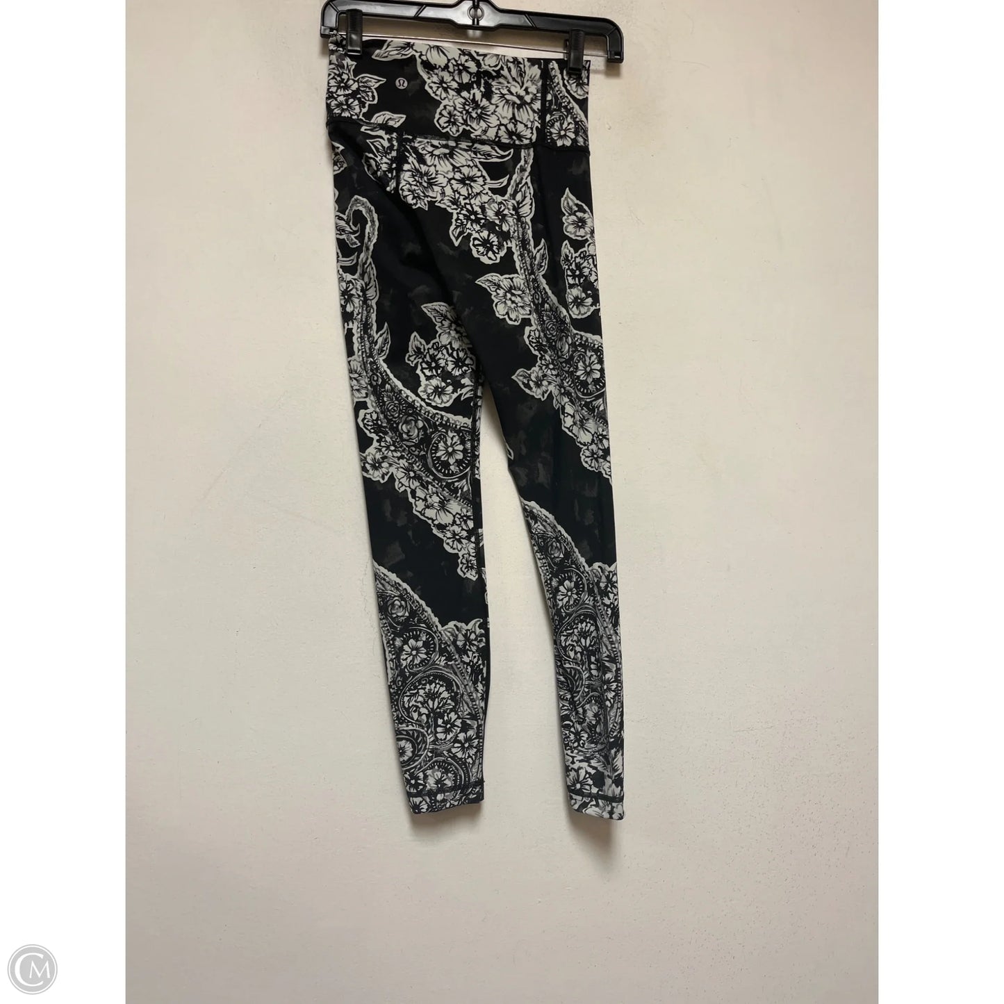 Athletic Leggings By Lululemon In Black & White, Size: 4
