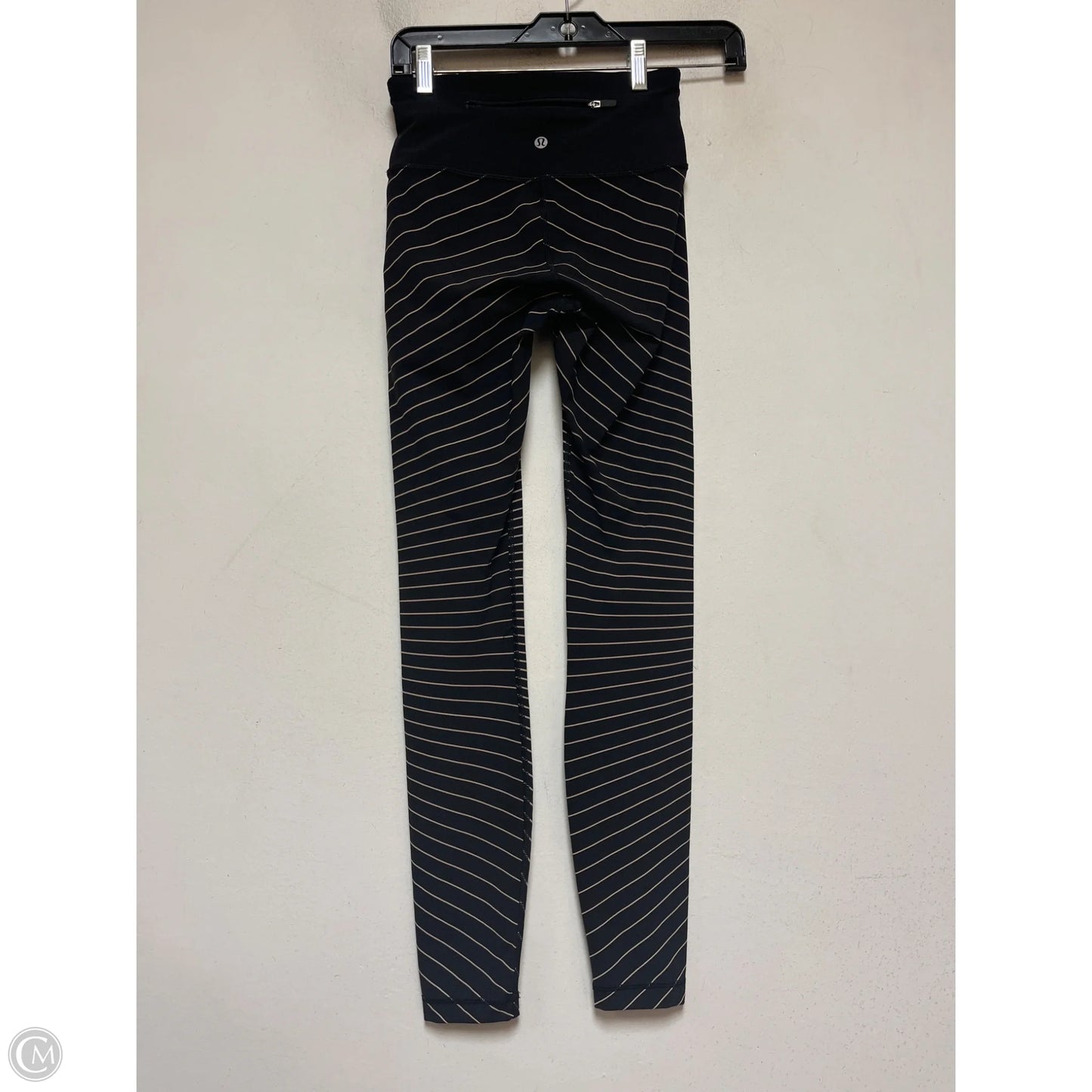 Athletic Leggings By Lululemon In Striped Pattern, Size: 2
