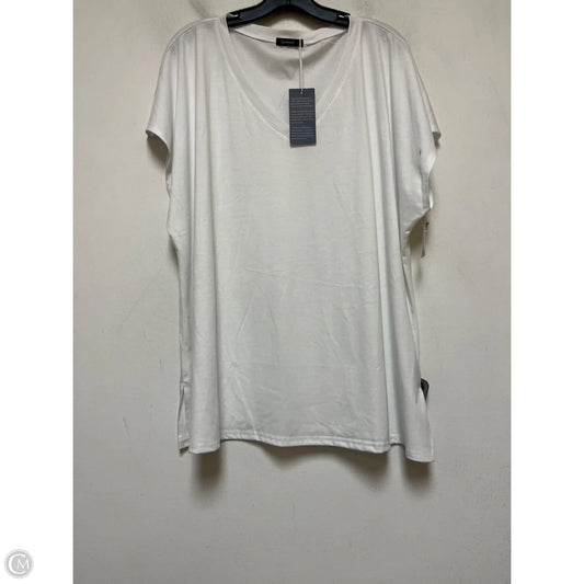 Top Short Sleeve By Clothes Mentor In White, Size: 3x