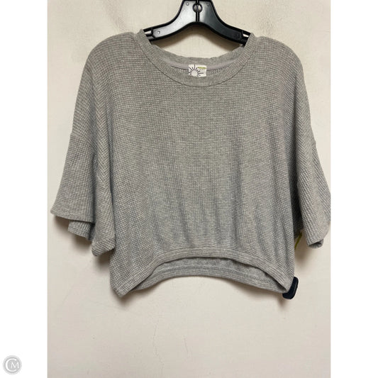 Athletic Top Short Sleeve By Aerie In Grey, Size: L