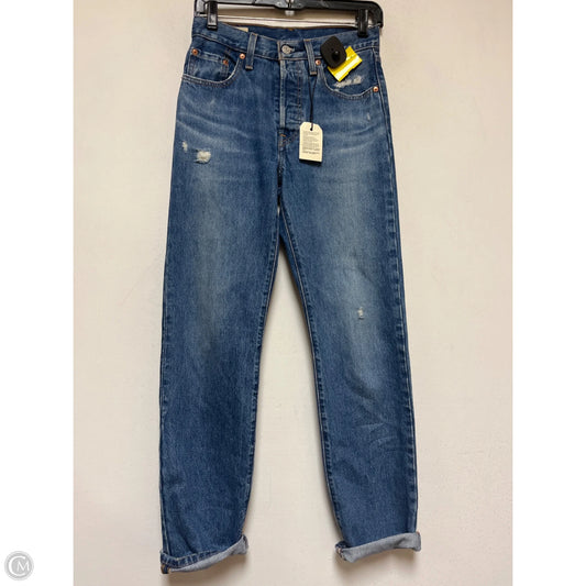 Jeans Straight By Levis In Blue Denim, Size: 0