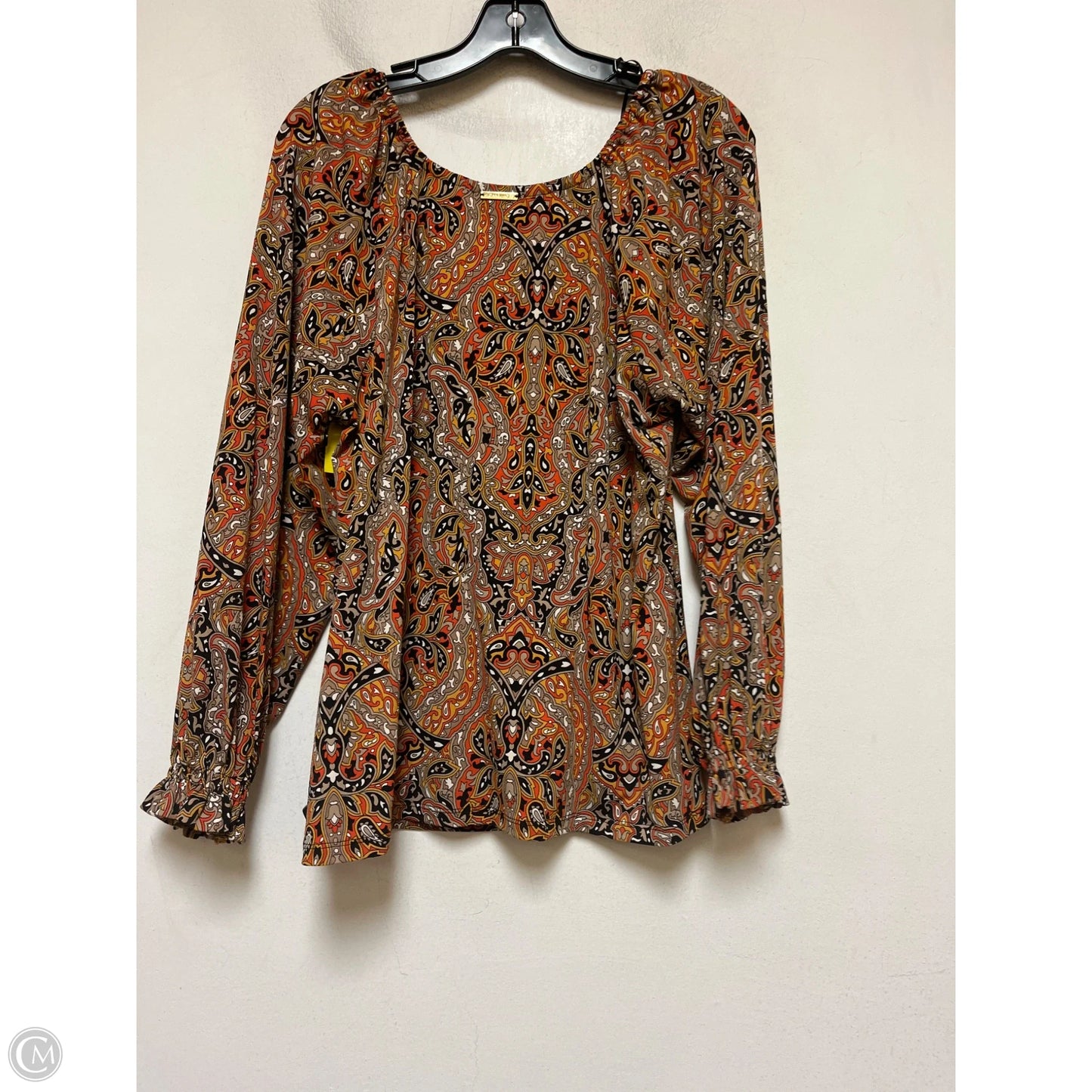 Top Long Sleeve By Michael By Michael Kors In Multi-colored, Size: Xl