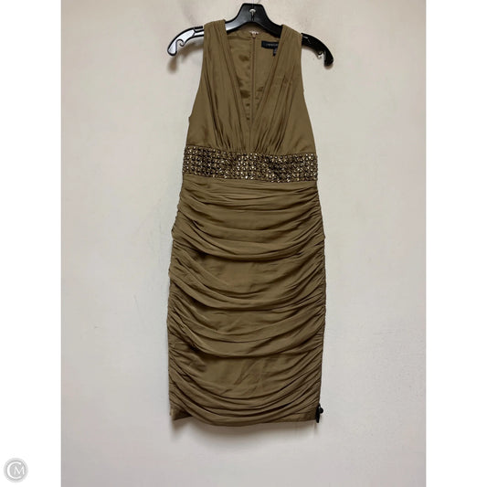 Dress Casual Midi By Carmen Marc Valvo In Gold, Size: S