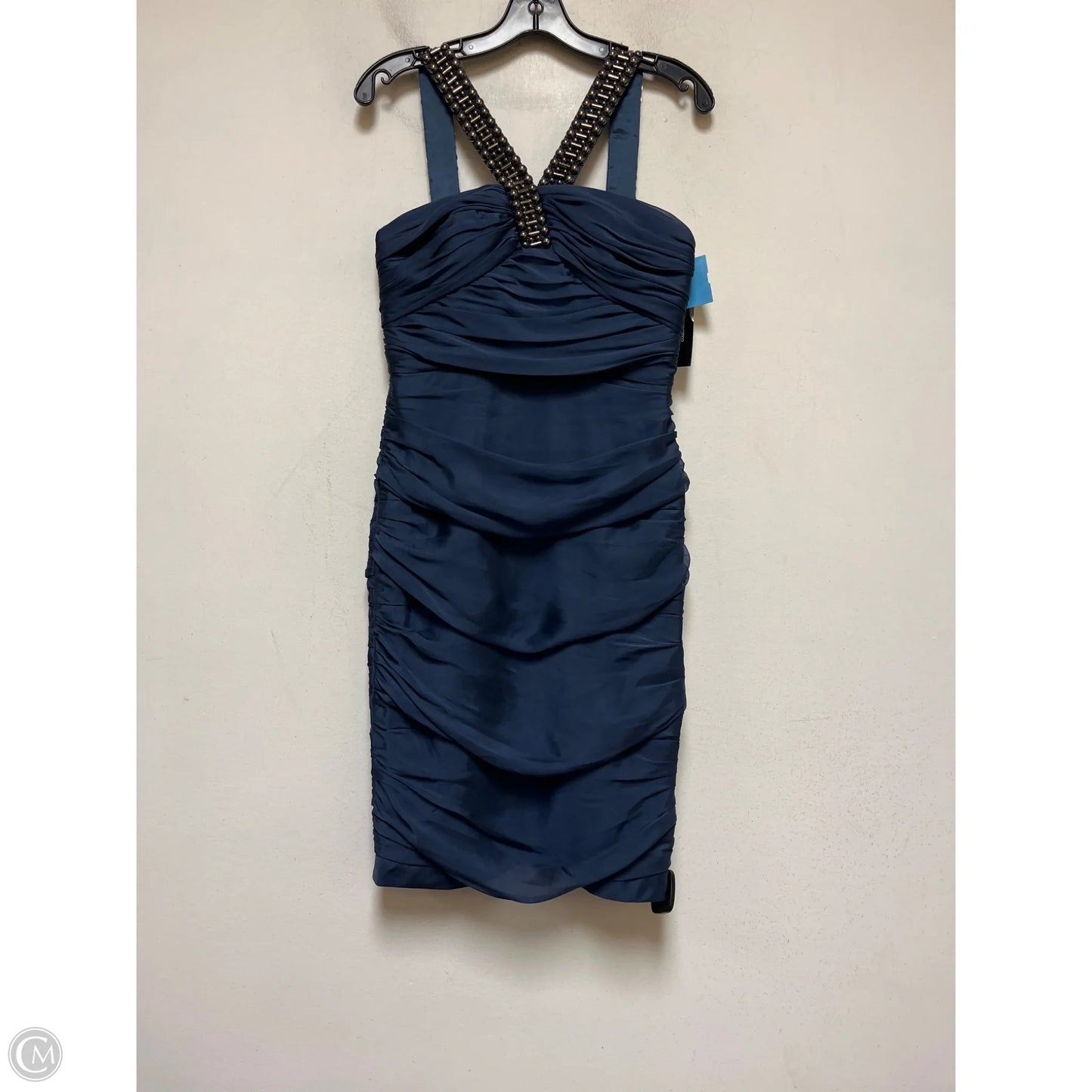 Dress Casual Midi By Carmen Marc Valvo In Blue, Size: S