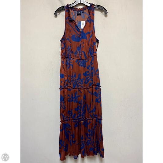 Dress Casual Maxi By Gap In Blue & Brown, Size: L
