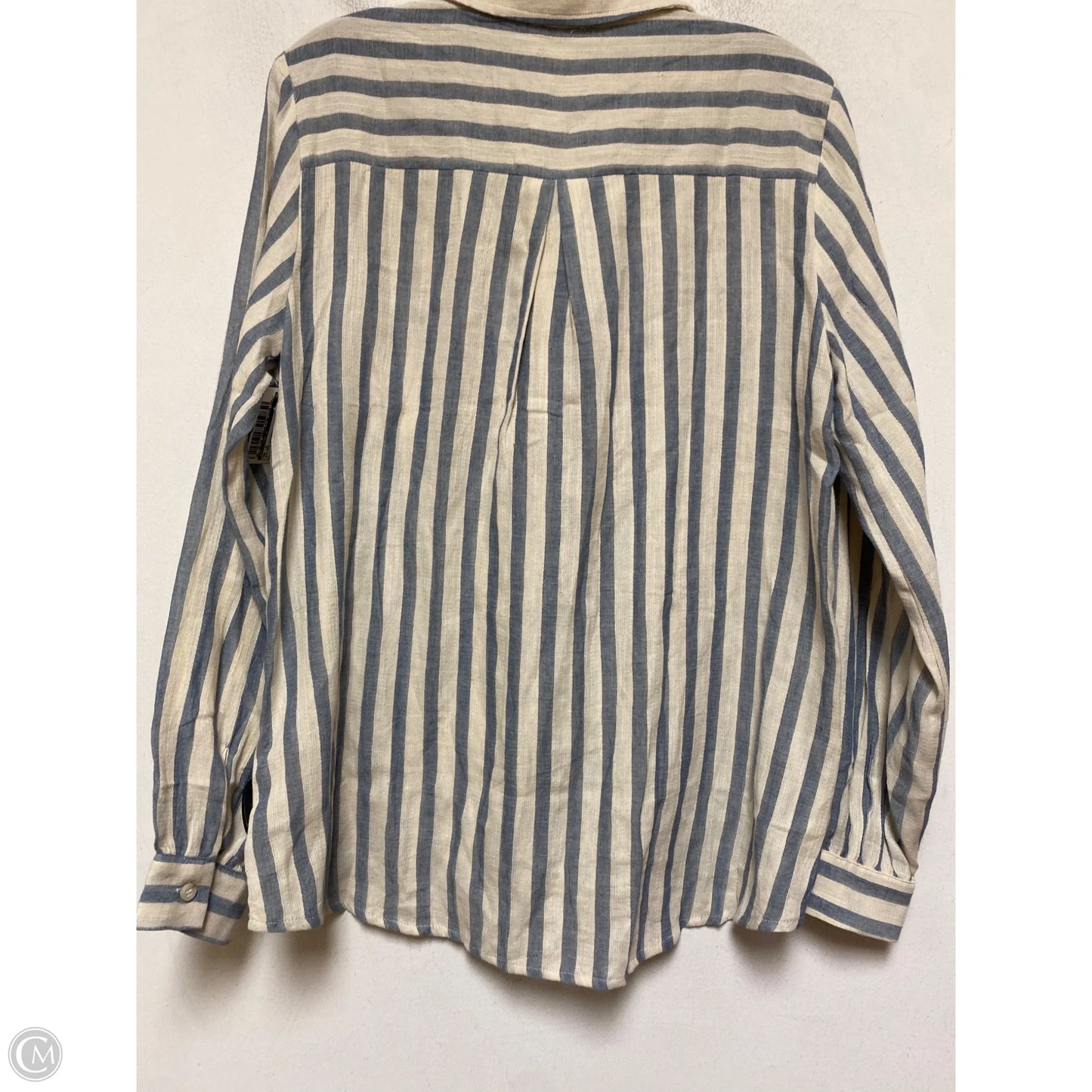 Top Long Sleeve By Hem & Thread In Striped Pattern, Size: L