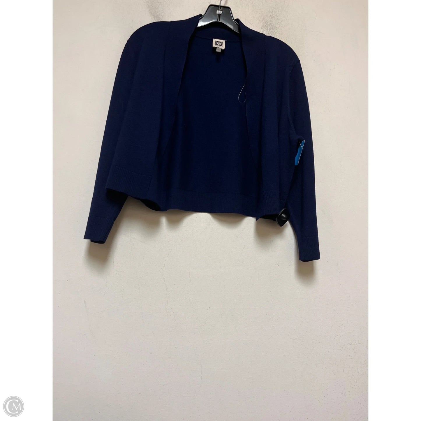 Cardigan By Anne Klein In Navy, Size: L