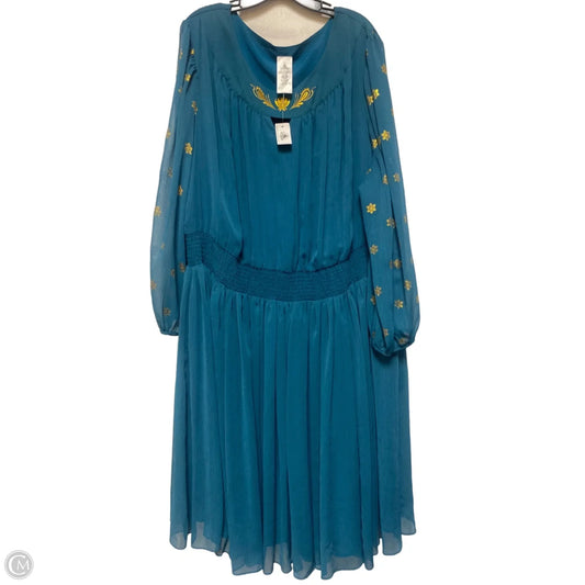 Dress Casual Maxi By Disney In Teal, Size: 3x