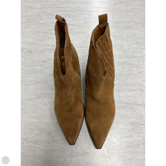 Boots Ankle Heels By Marc Fisher In Brown, Size: 8