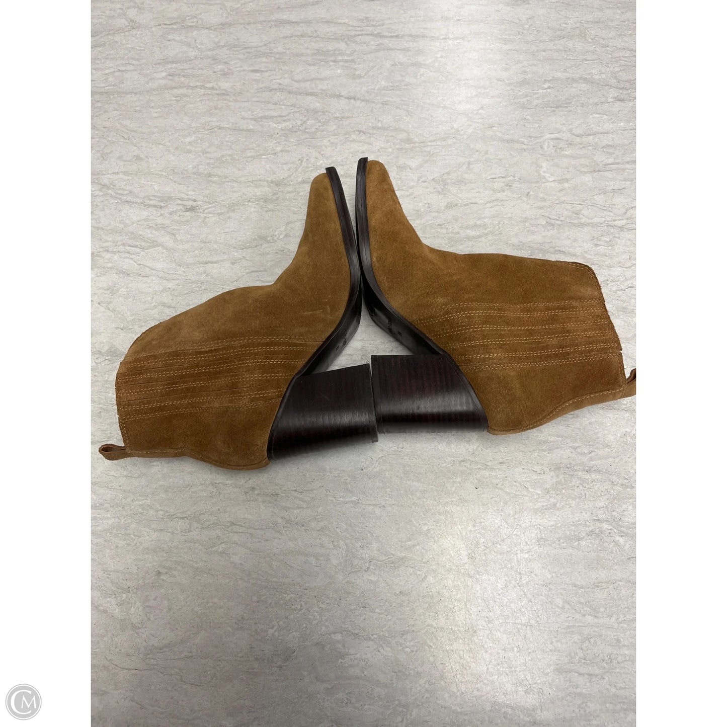 Boots Ankle Heels By Marc Fisher In Brown, Size: 8