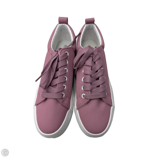 Shoes Heels Platform By Clothes Mentor In Pink & White, Size: 7