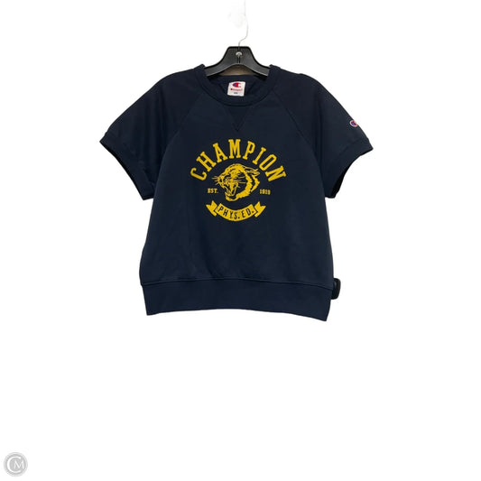 Top Short Sleeve By Champion In Navy, Size: Xs