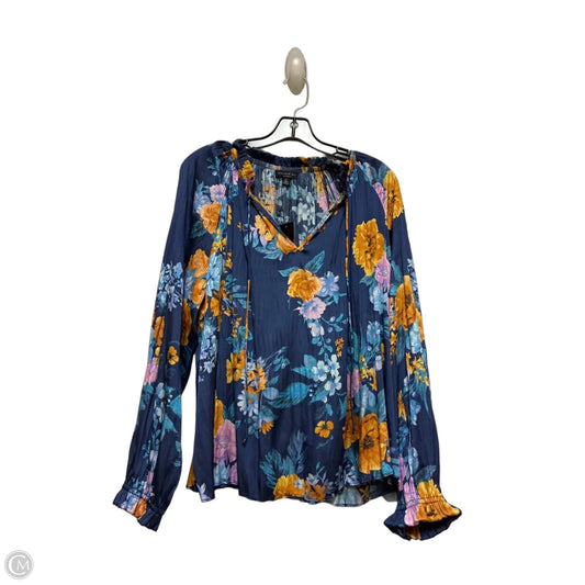 Top Long Sleeve By Current Air In Floral Print, Size: M