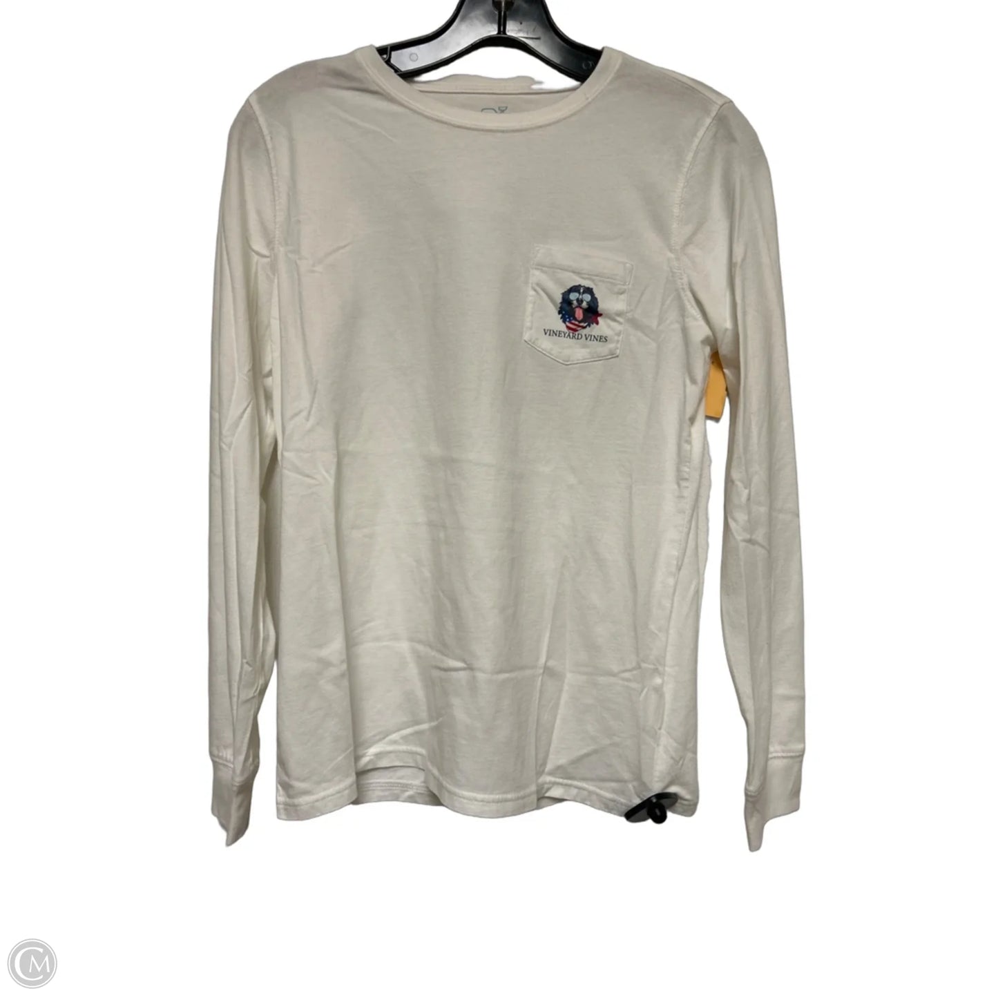 Top Long Sleeve By Vineyard Vines In White, Size: S