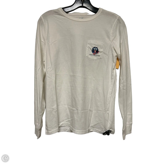 Top Long Sleeve By Vineyard Vines In White, Size: S