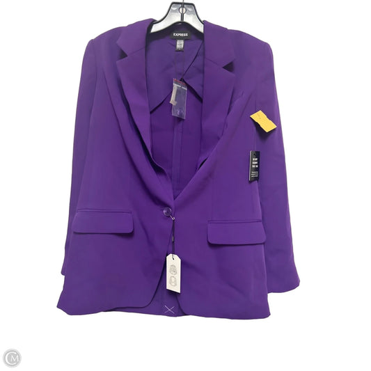 Blazer By Express In Purple, Size: S