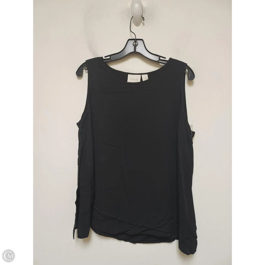 Top Sleeveless By Chicos In Black, Size: M