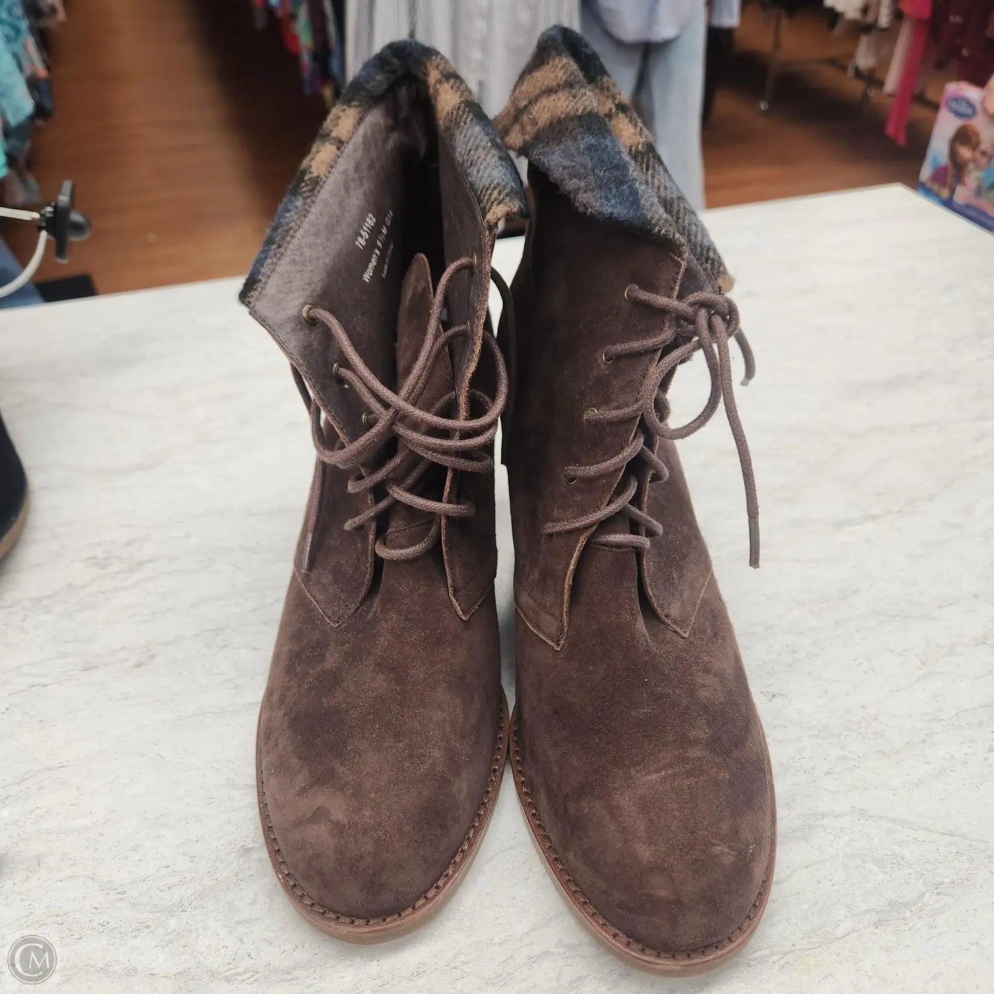 Boots Ankle Heels By Johnston & Murphy In Brown, Size: 9.5