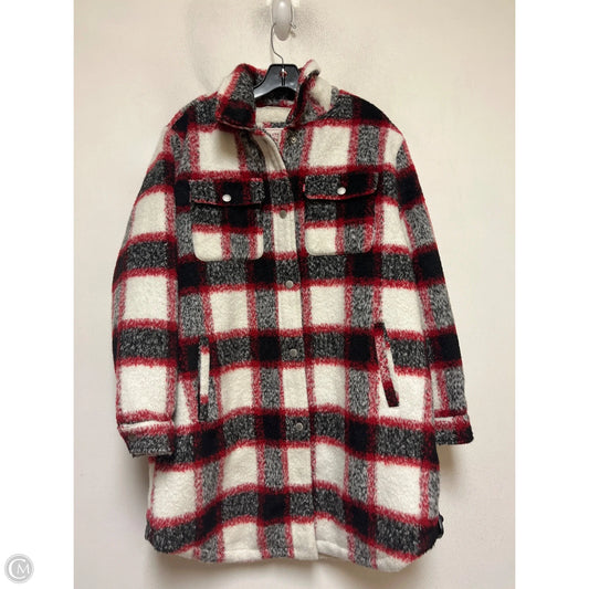 Coat Faux Fur & Sherpa By Levis In Plaid Pattern, Size: L
