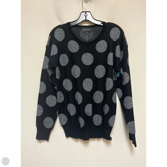 Sweater By Premise In Black & Silver, Size: M