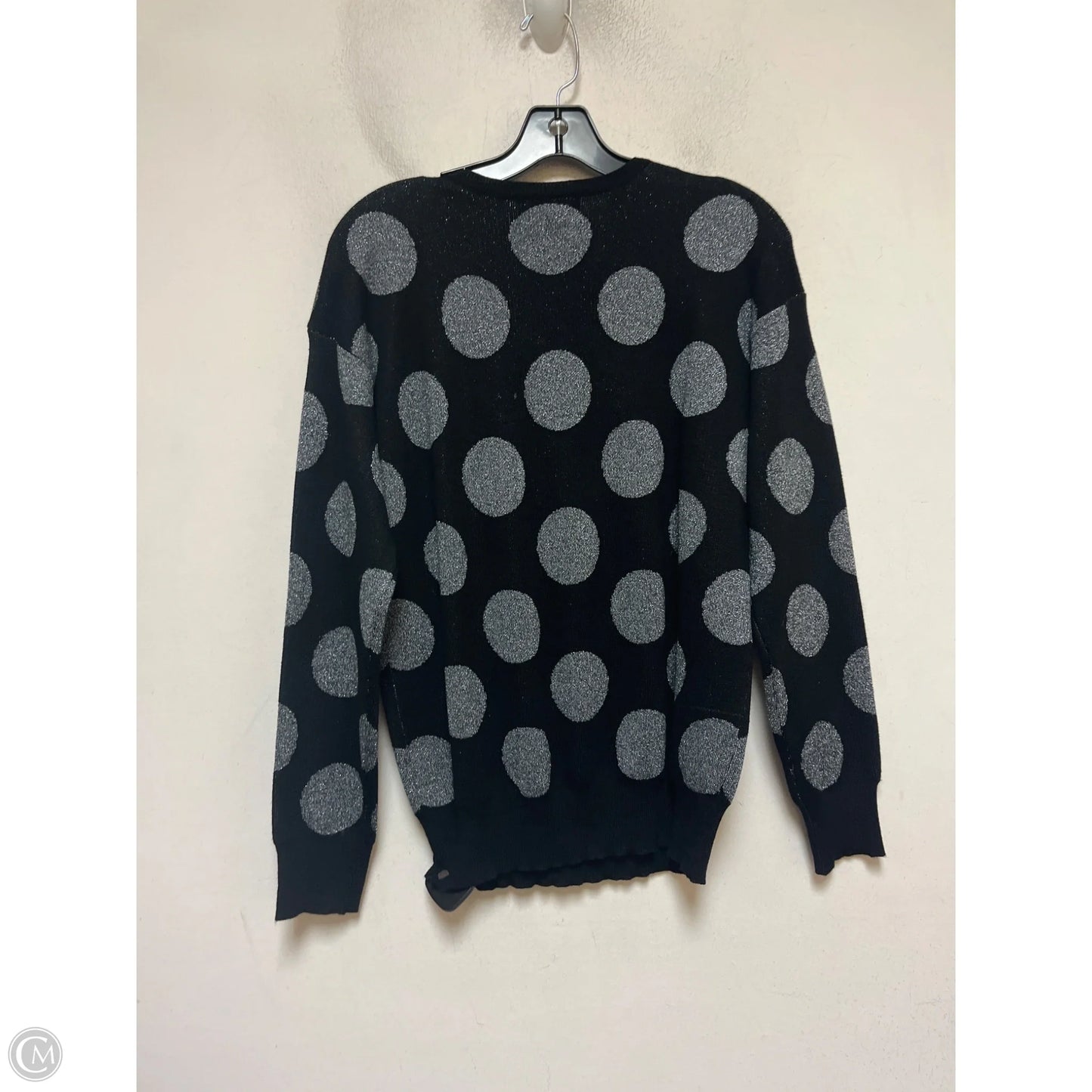 Sweater By Premise In Black & Silver, Size: M