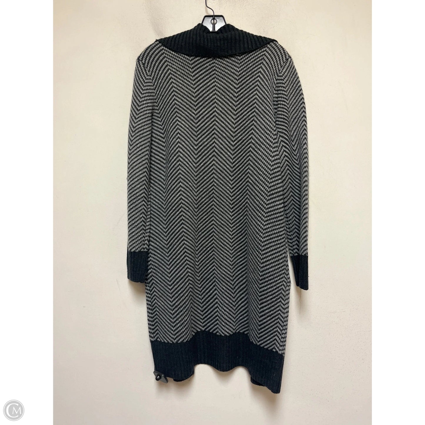 Sweater Cardigan By Dkny In Grey, Size: S