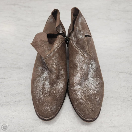 Boots Ankle Flats By Seychelles In Brown & Silver, Size: 6.5