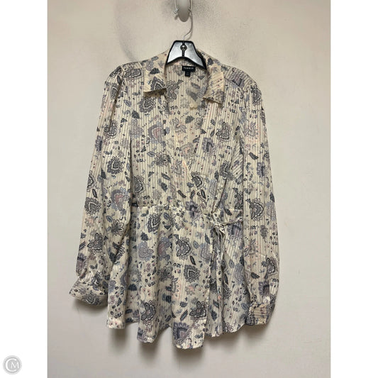 Top Long Sleeve By Torrid In Floral Print, Size: 1x