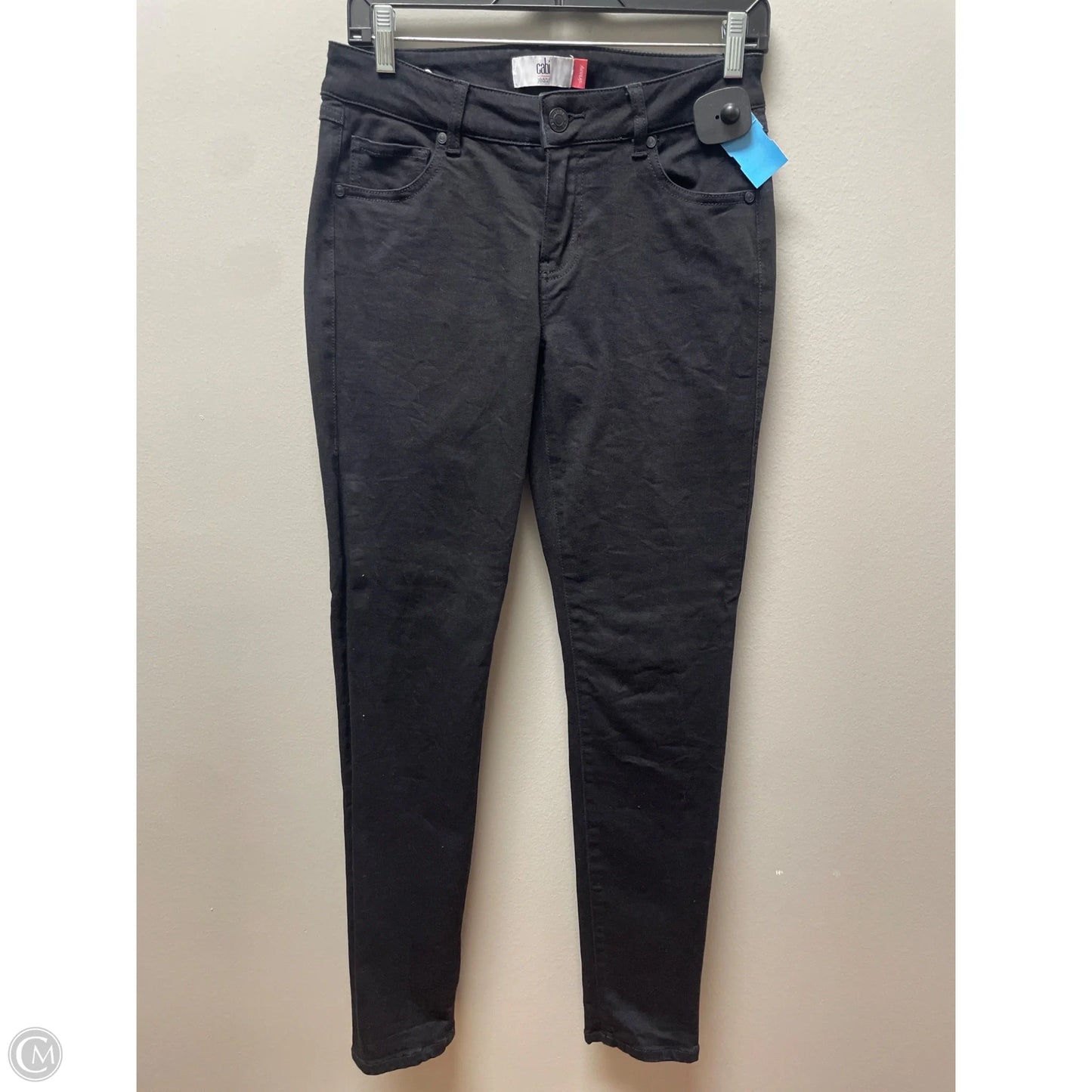 Jeans Skinny By Cabi In Black Denim, Size: 4