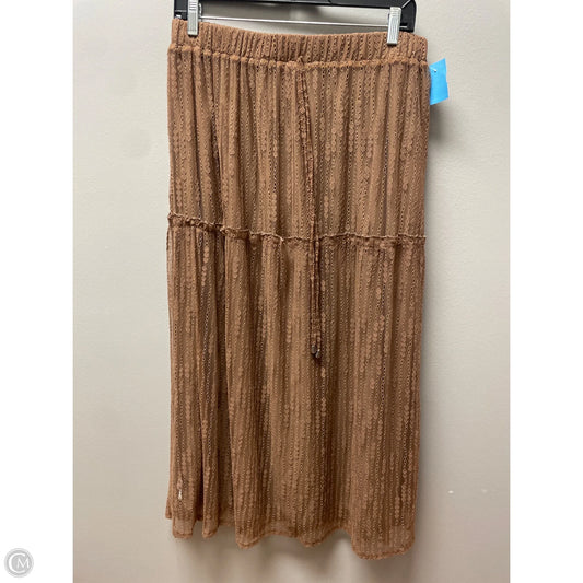 Skirt Maxi By Clothes Mentor In Brown, Size: 18