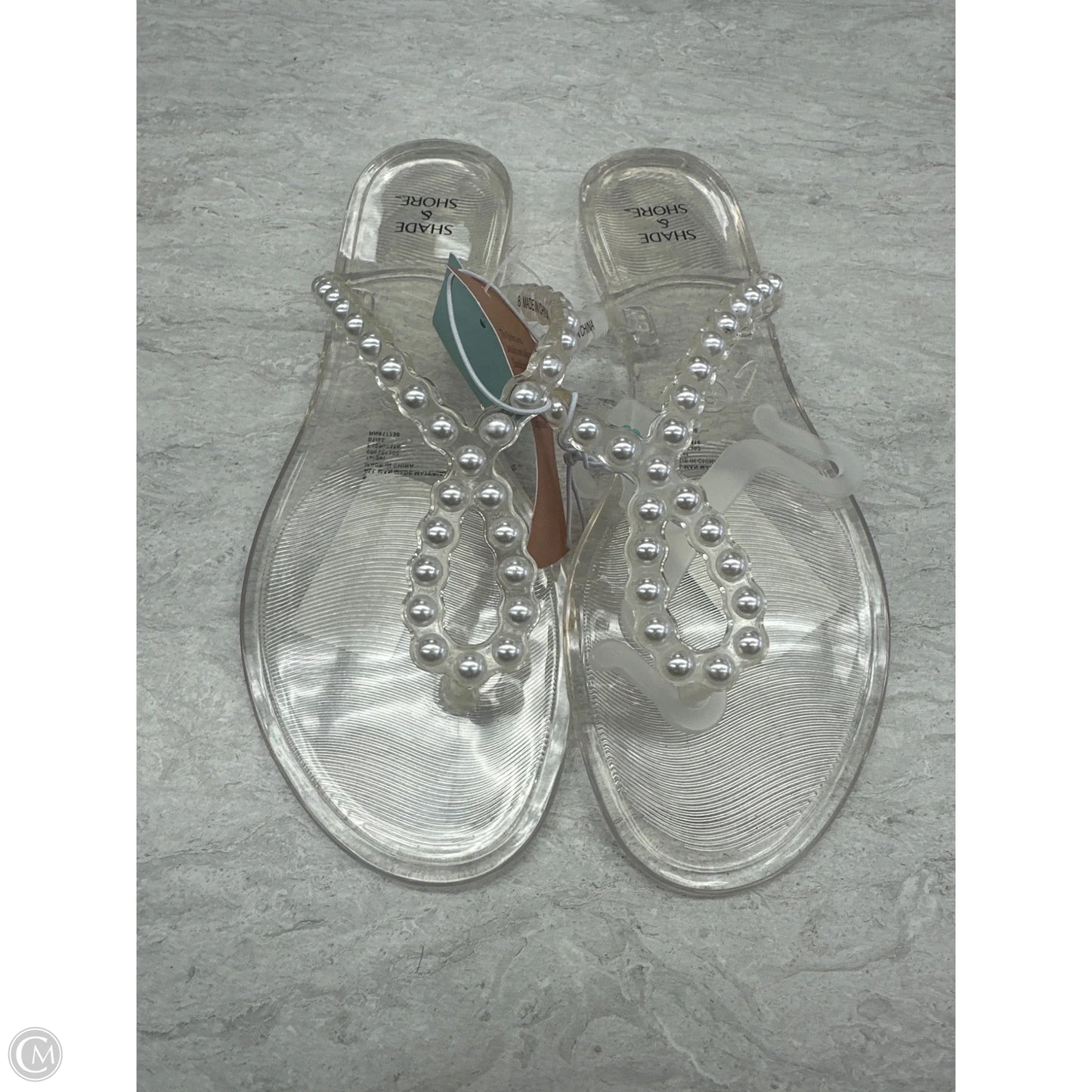 Sandals Flats By Shade & Shore In Clear, Size: 8