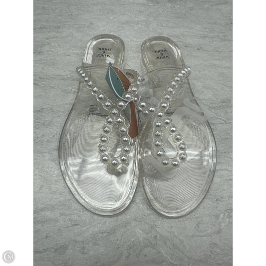 Sandals Flats By Shade & Shore In Clear, Size: 8